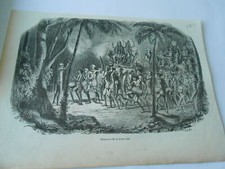 Gravure 1850 procession d'occasion  La Verpillière