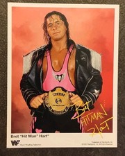 Wwf autogrammkarte bret gebraucht kaufen  Schwarzenberg