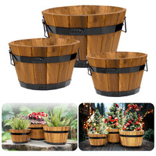 large wood barrel planter for sale  Brentwood