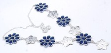 925 Plata de Ley Amatista Púrpura Piedra Preciosa Joyería Hecha a Mano Collar Siz-17-18 segunda mano  Embacar hacia Mexico