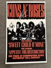 Pôster da turnê assinado à mão do Guns N’ Roses 11x17 assinado por Axl Rose & Slash com certificado de autenticidade comprar usado Pôster da turnê assinado à mão do Guns N’ Roses 11x17 assinado por Axl Rose & Slash com certificado de autenticidade comprar usado  Enviando para Brazil