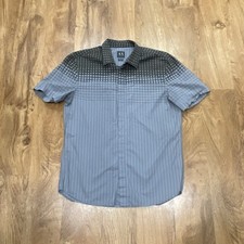 Camisa masculina Armani Exchange tamanho grande cinza xadrez botão para cima 100% algodão P/S comprar usado  Enviando para Brazil
