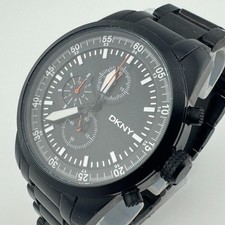 Relógio de quartzo DKNY NY-1333 masculino 50m aço preto cronógrafo analógico novo Batte 7,5" comprar usado  Enviando para Brazil