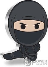 NINJA Warriors of History Chibi 1 Oz Moneda Plata 2$ Niue 2022 comprar usado  Enviando para Brazil