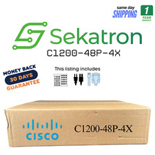 ♻️ Switch Gigabit Inteligente Elegível Cisco C1200-48P-4X 48 Portas PoE+ – ⚡Envio Rápido, usado comprar usado  Enviando para Brazil