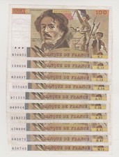 Lot billets 100frs d'occasion  Nuits-Saint-Georges