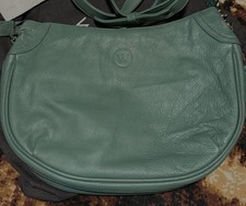 Nova Bolsa Transversal de Couro Granulado Wanderers Travel Co Forrada Verde-azulada comprar usado  Enviando para Brazil