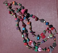 Contas exclusivas com colar de flores de feltro arte para usar artístico boho pop colorido comprar usado  Enviando para Brazil