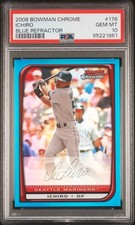 2008 Bowman Chrome #176 Ichiro refrator azul 118/150 PSA 10 Pop 1 comprar usado  Enviando para Brazil