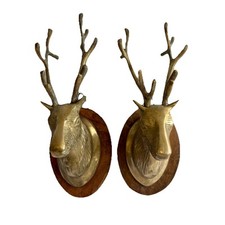 Pair brass stag for sale  REDHILL