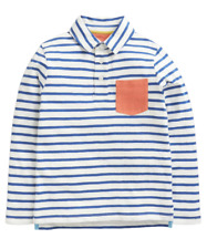 Camisa polo masculina manga longa Supersoft Breton Jersey Mini Boden - Marfim/azul comprar usado  Enviando para Brazil
