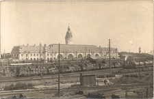 ESTAÇÃO DE TREM la rochelle fr foto real cartão postal rppc frança depósito ferroviário comprar usado  Enviando para Brazil