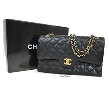 Bolsa de ombro CHANEL CC Matelasse 25 aba dupla corrente couro preto GHW 357RL460 comprar usado Bolsa de ombro CHANEL CC Matelasse 25 aba dupla corrente couro preto GHW 357RL460 comprar usado  Enviando para Brazil