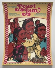 Pôster Pearl Jam Hollywood FL 26/04/25 Variante AP Oficial Serigrafia P/N X/100! comprar usado  Enviando para Brazil