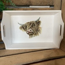 Highland cow wooden for sale  NEW QUAY