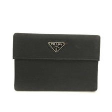 Carteira tripla de náilon com logotipo PRADA preta/7BF0015 comprar usado  Enviando para Brazil