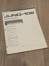 Roland Juno 106 Manual do Proprietário ORIGINAL, usado comprar usado  Enviando para Brazil