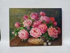 Tableau fleurs huile d'occasion  Franconville