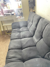 Black futon sofa d'occasion  Expédié en Belgium