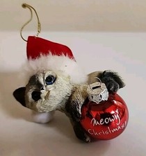 Meowy christmas ornament for sale  Peru