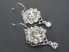 Rhinestone earrings bridal for sale  Orangevale
