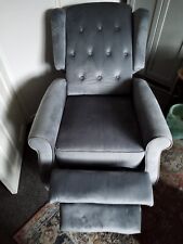 Reclining armchair grey for sale  BOURNEMOUTH