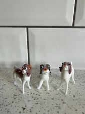Three glass dogs for sale  LUTON