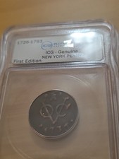Ripz VOC Duit Netherlands East Indies “First New York Penny” IGC Genuíno  comprar usado  Enviando para Brazil