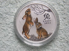Usado, 2023 Australian Silver Lunar Series III RABBIT Colorido (1 oz de rolos) comprar usado  Enviando para Brazil