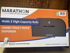 Usado, Dispensador de papel higiénico jumbo Marathon de 2 rollos, baño negro negro interior nuevo segunda mano  Embacar hacia Argentina