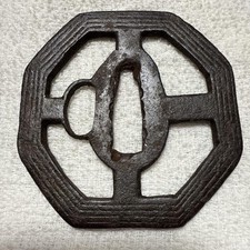 Espada samurai tsuba hexagonal de ferro aberta decoração fúchi usada M612 comprar usado  Enviando para Brazil