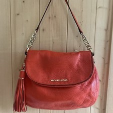Usado, Bolsa tiracolo Michael Kors Bedford aba ombro laranja franja couro pebbled comprar usado  Enviando para Brazil
