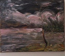 George Secan, Original, Paisaje Abstracto, Pintura al Óleo, H40cm × W50cm segunda mano  Embacar hacia Mexico
