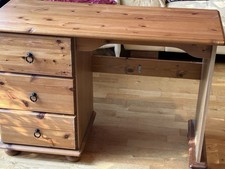 Solid pine desk for sale  CROYDON