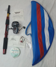 Pacote vintage vara de viagem estojo vinil retrô com vara de pesca Daiwa armazenamento comprar usado  Enviando para Brazil