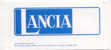 Lancia price list for sale  BATLEY