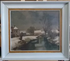 Tableau huile toile d'occasion  Étrœungt