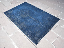 Usado, Tapete turco 45"" x 72"" vintage anatólia sobre tingido tapete de lã pintado de azul comprar usado  Enviando para Brazil