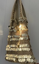 Bolsa de mão de lantejoulas douradas bolsa de noite bolsa de festa brilhante brilhante Y2K comprar usado  Enviando para Brazil