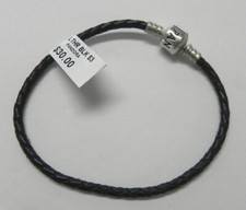 Pulseira de couro preta única S879 Pandora 590705CBK-S3 - Tamanho 20,5 cm comprar usado  Enviando para Brazil