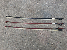 Lote de (3) 4/4 arco de violino tamanho completo precisa ser pêlo novamente FAÇA OFERTA! comprar usado  Enviando para Brazil