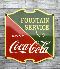 SERVIÇO DE FONTE VINTAGE Bebida Refrigerante Coca-Cola Pop Coca-Cola Porcelana Gasóleo Placa Publicitária comprar usado SERVIÇO DE FONTE VINTAGE Bebida Refrigerante Coca-Cola Pop Coca-Cola Porcelana Gasóleo Placa Publicitária comprar usado  Enviando para Brazil