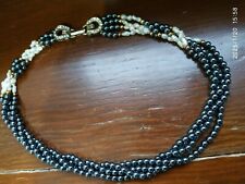 Collana fili ematite usato  Torricella del Pizzo