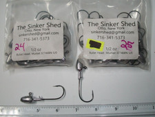 Usado, lote de 49 - 1/2 oz gabaritos de cabeça de bala em ganchos Mustad 5/0 32746NPBN comprar usado  Enviando para Brazil