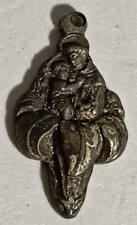 Pingente de medalha antigo de metal Saint Antonio Baby Jesus lap Protect Me comprar usado  Enviando para Brazil