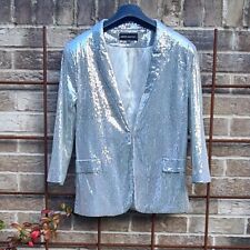 Silver sequin blazer for sale  SOUTHAMPTON