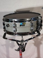 LUDWIG 1970’s Acrolite Blue/Olive Badge 3128053Snare Drum raro texturizado cinza, usado comprar usado  Enviando para Brazil