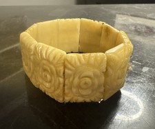 Pulseira floral esculpida em rosa vintage painel de osso bovino azulejo elástico comprar usado Pulseira floral esculpida em rosa vintage painel de osso bovino azulejo elástico comprar usado  Enviando para Brazil