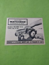Publicite matchbox tracteur d'occasion  Contres