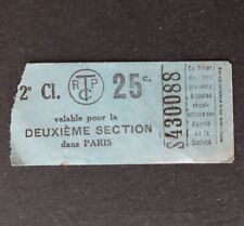 Old ticket paris d'occasion  Expédié en Belgium